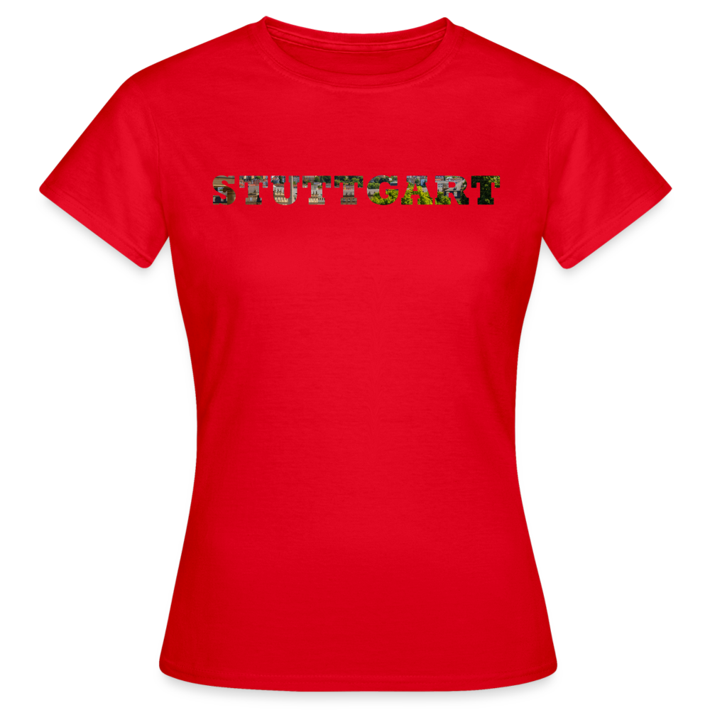 T-Shirt Ladies Stuttgart "Panorama Bold" - red