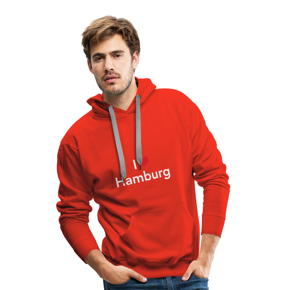 Hoodie "I Love Hamburg" Bright Edition - red