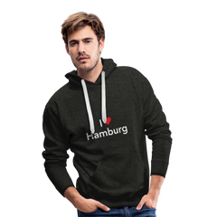 Hoodie "I Love Hamburg" Bright Edition - charcoal grey