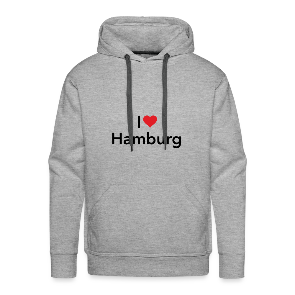 Hoodie "I Love Hamburg" Dark Edition - heather grey