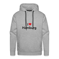 Hoodie "I Love Hamburg" Dark Edition - heather grey