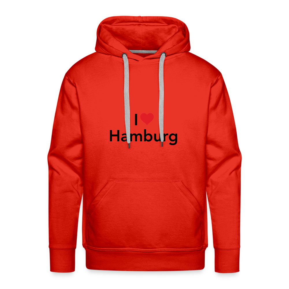Hoodie "I Love Hamburg" Dark Edition - red