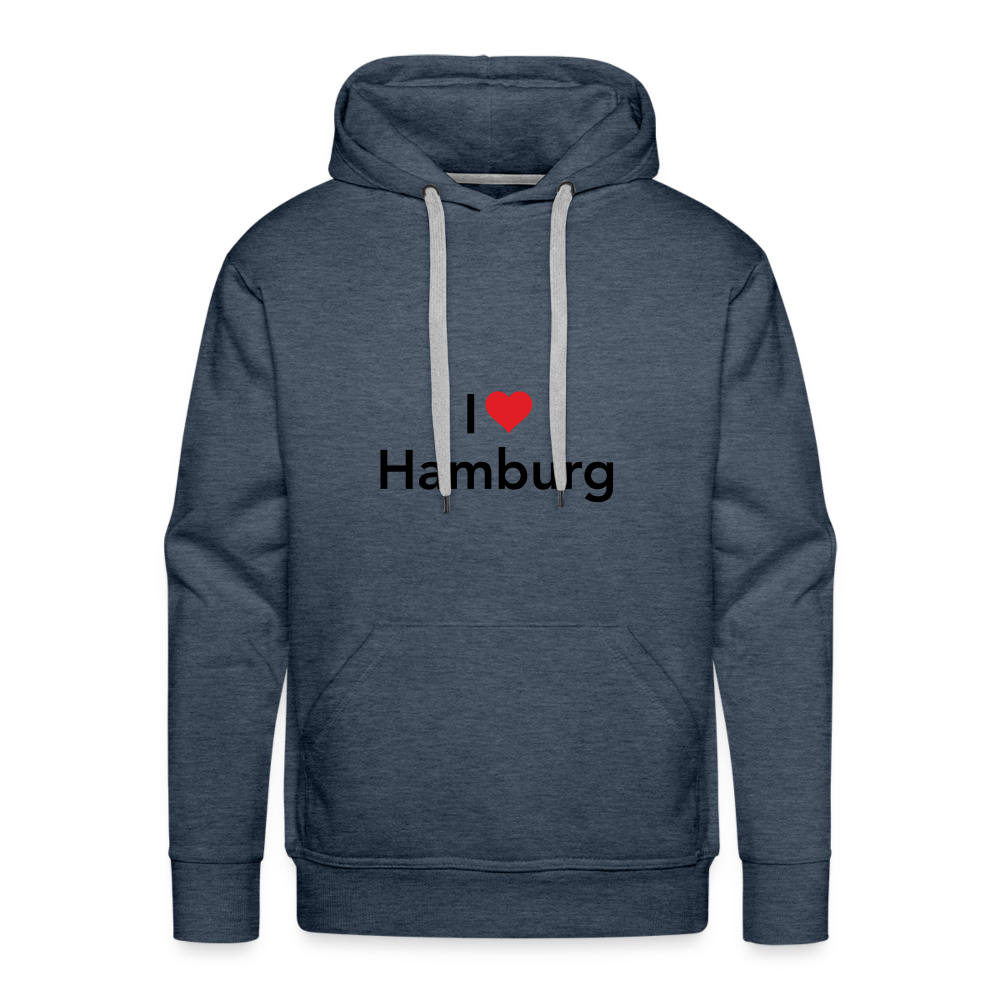 Hoodie "I Love Hamburg" Dark Edition - heather denim