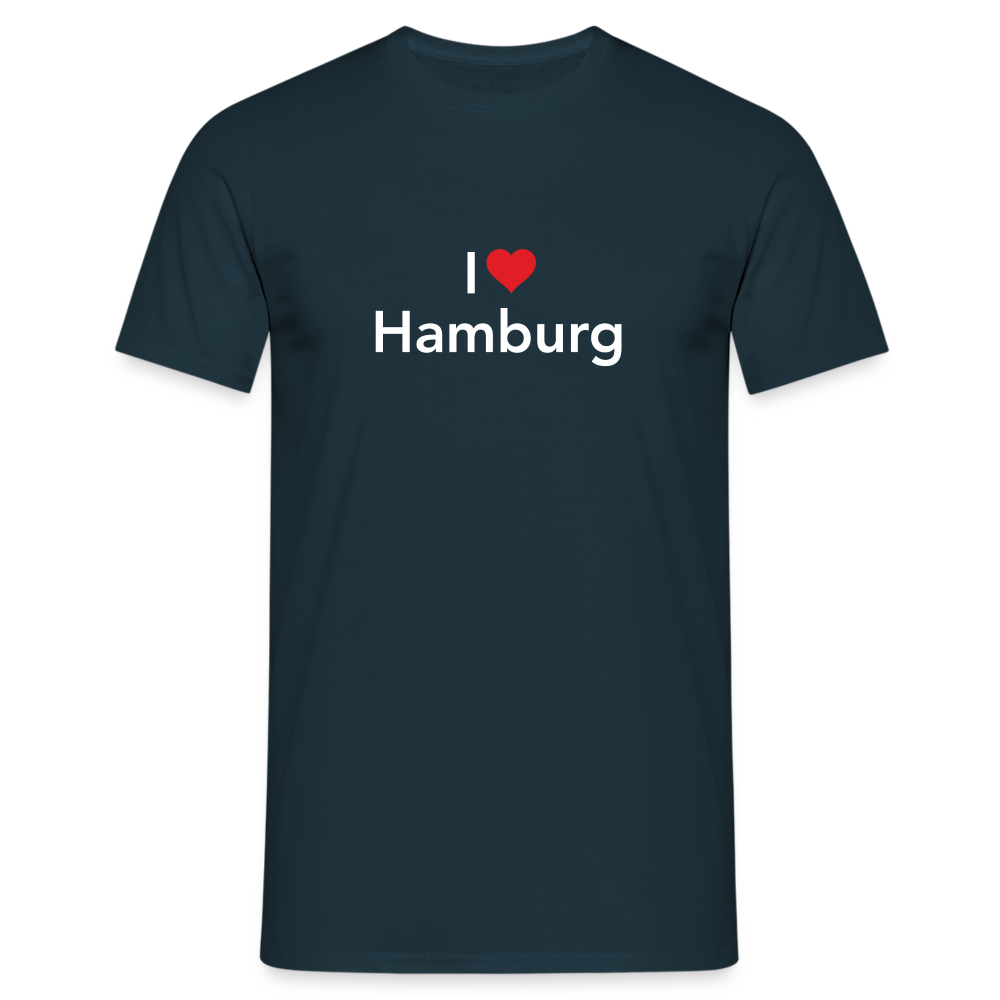 T-Shirt "I Love Hamburg" Bright Edition - navy