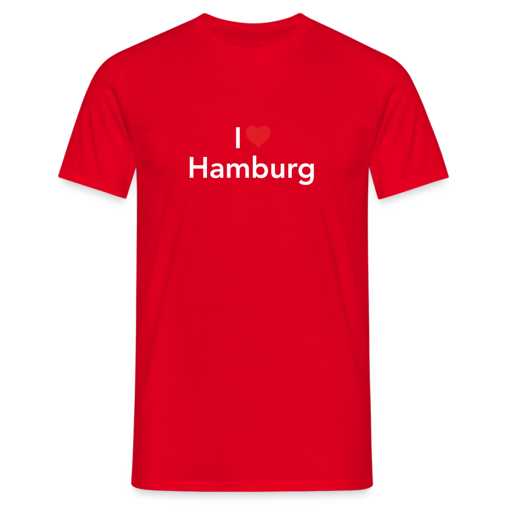 T-Shirt "I Love Hamburg" Bright Edition - red