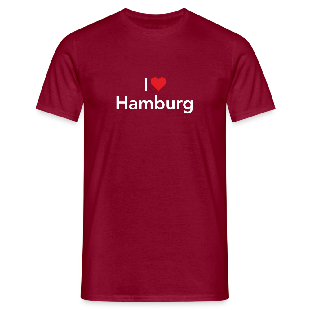 T-Shirt "I Love Hamburg" Bright Edition - brick red