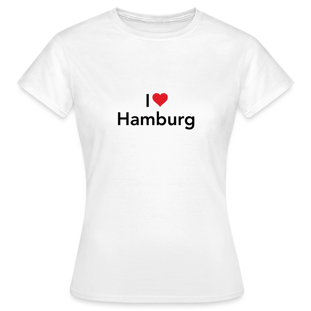 T-Shirt Ladies "I Love Hamburg" - white