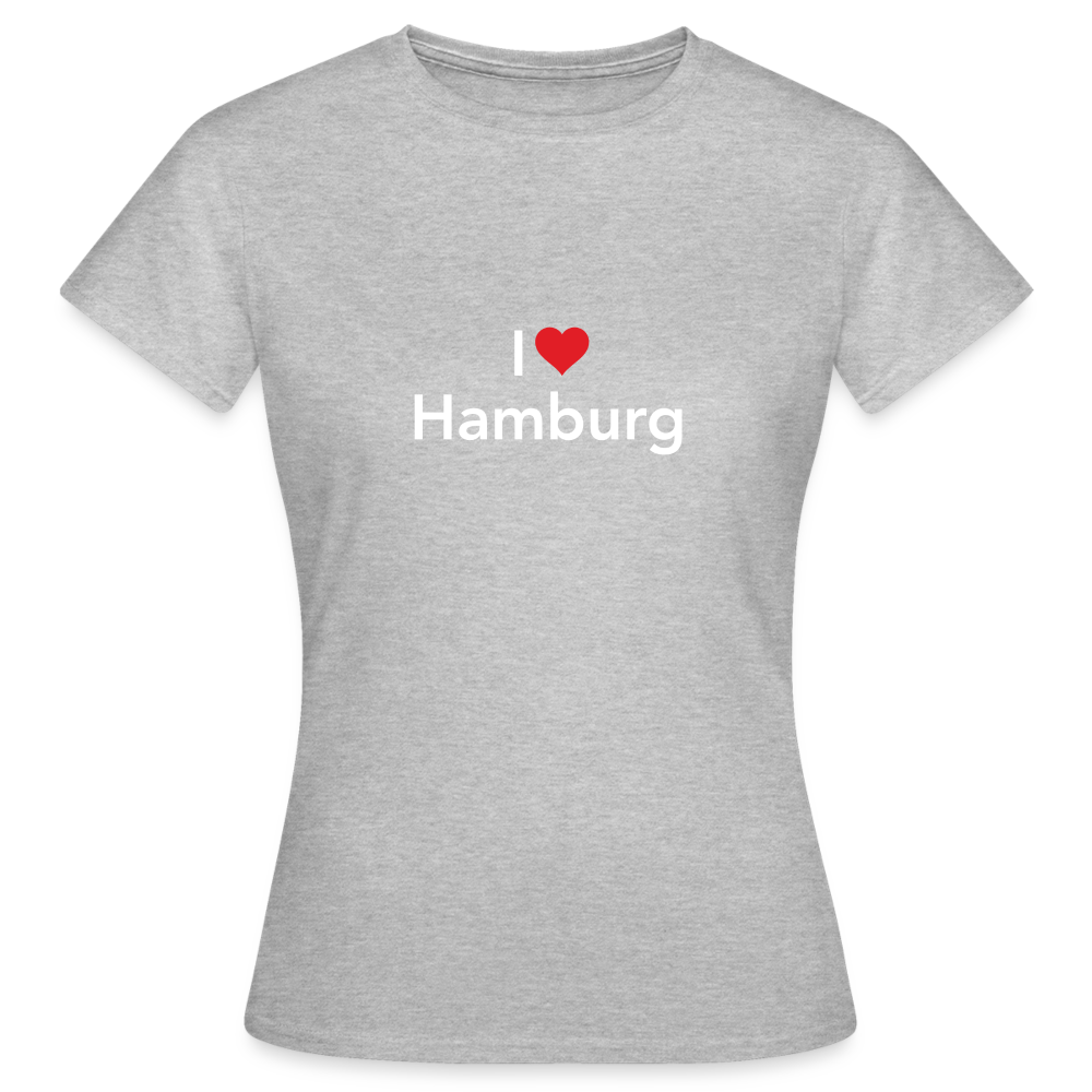 T-Shirt Ladies "I Love Hamburg" Bright Edition - heather grey