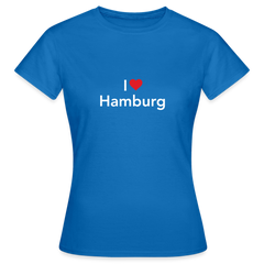 T-Shirt Ladies "I Love Hamburg" Bright Edition - royal blue