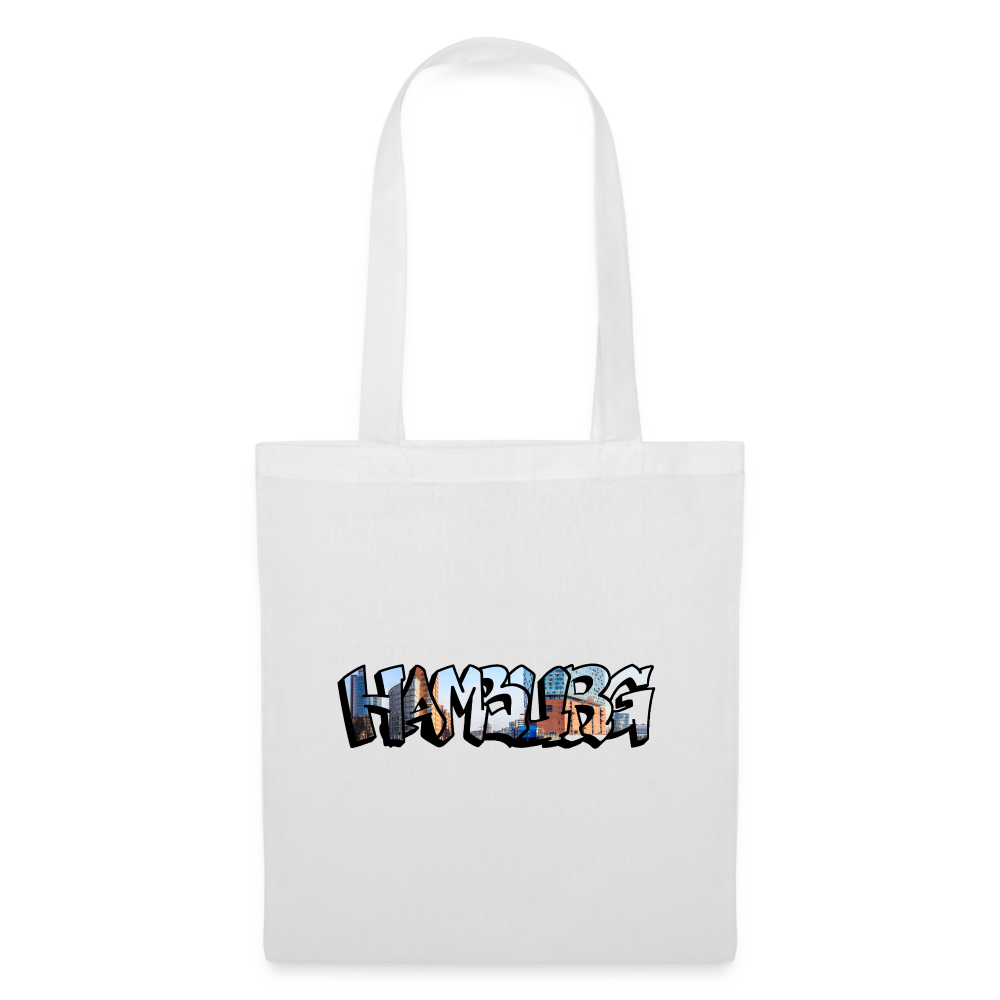Tote Bag Hamburg "Graffiti" - white