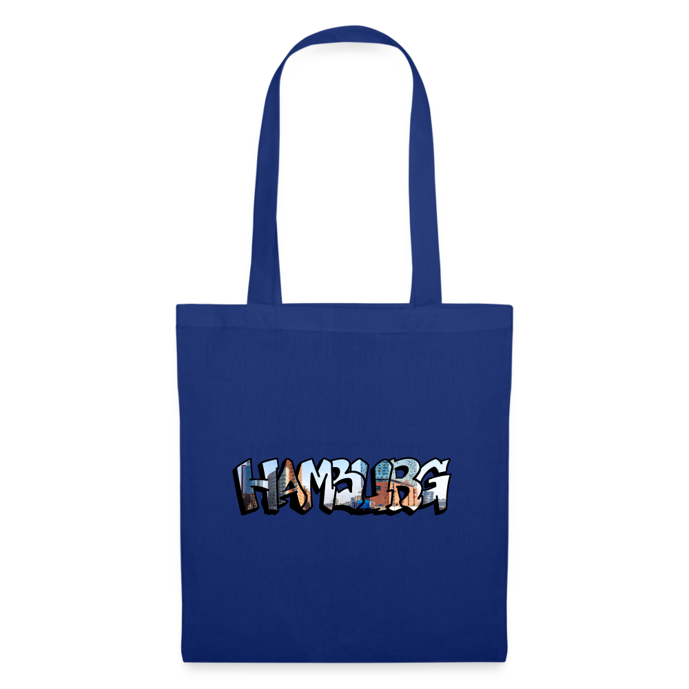 Tote Bag Hamburg "Graffiti" - royal blue