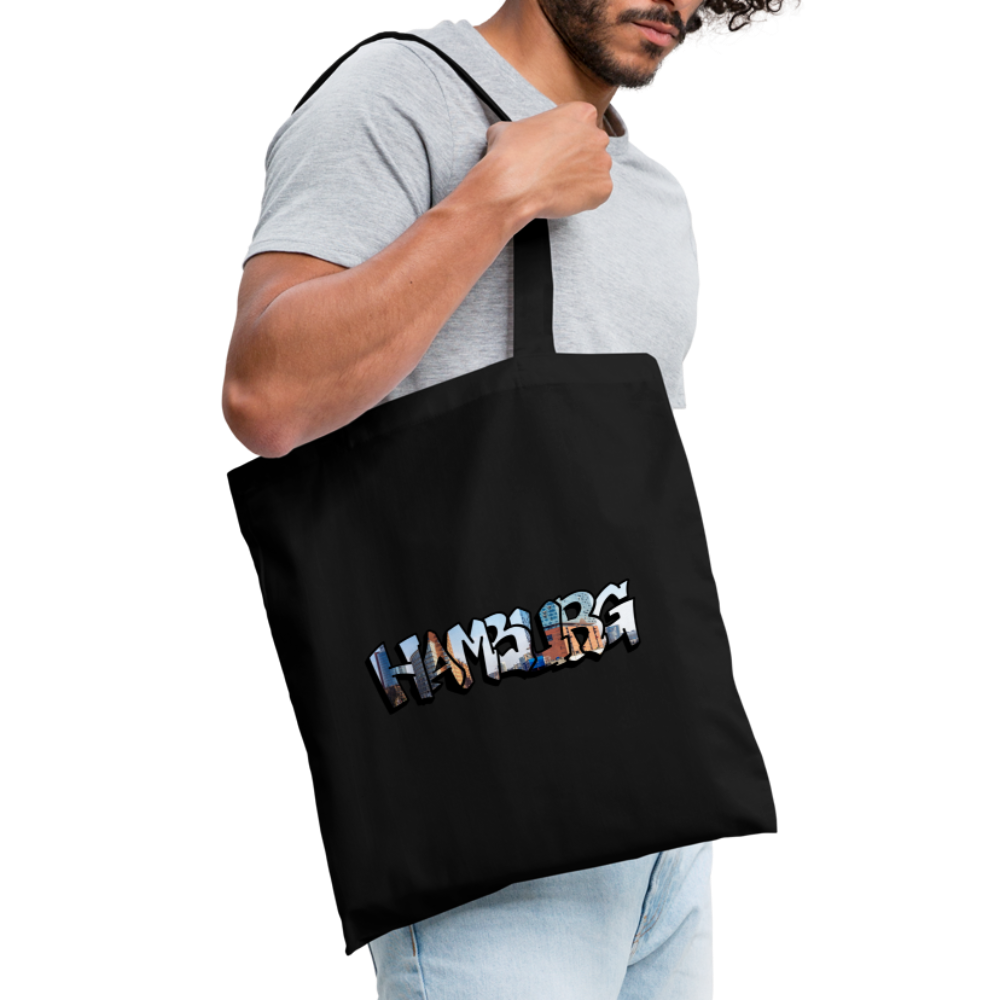 Tote Bag Hamburg "Graffiti" - black