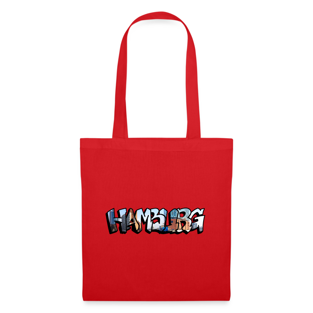 Tote Bag Hamburg "Graffiti" - red