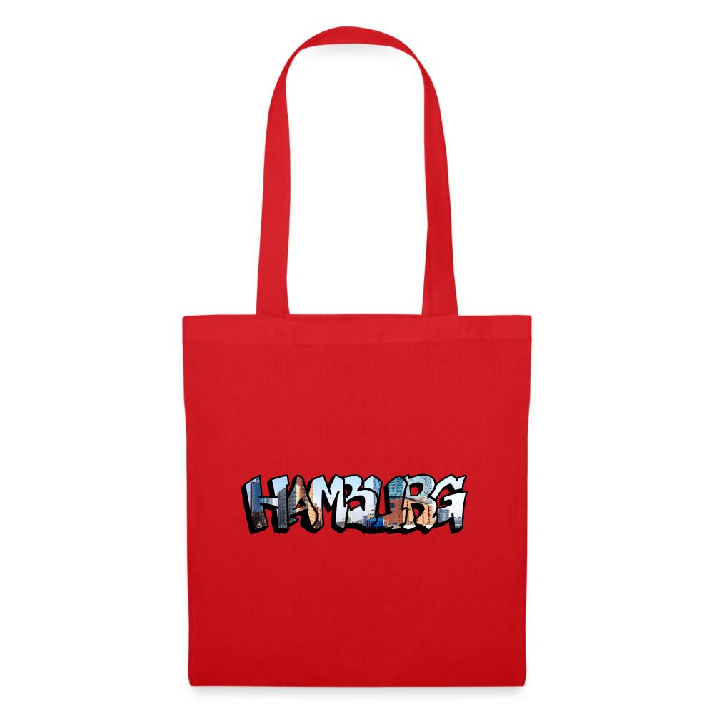 Tote Bag Hamburg "Graffiti" - red