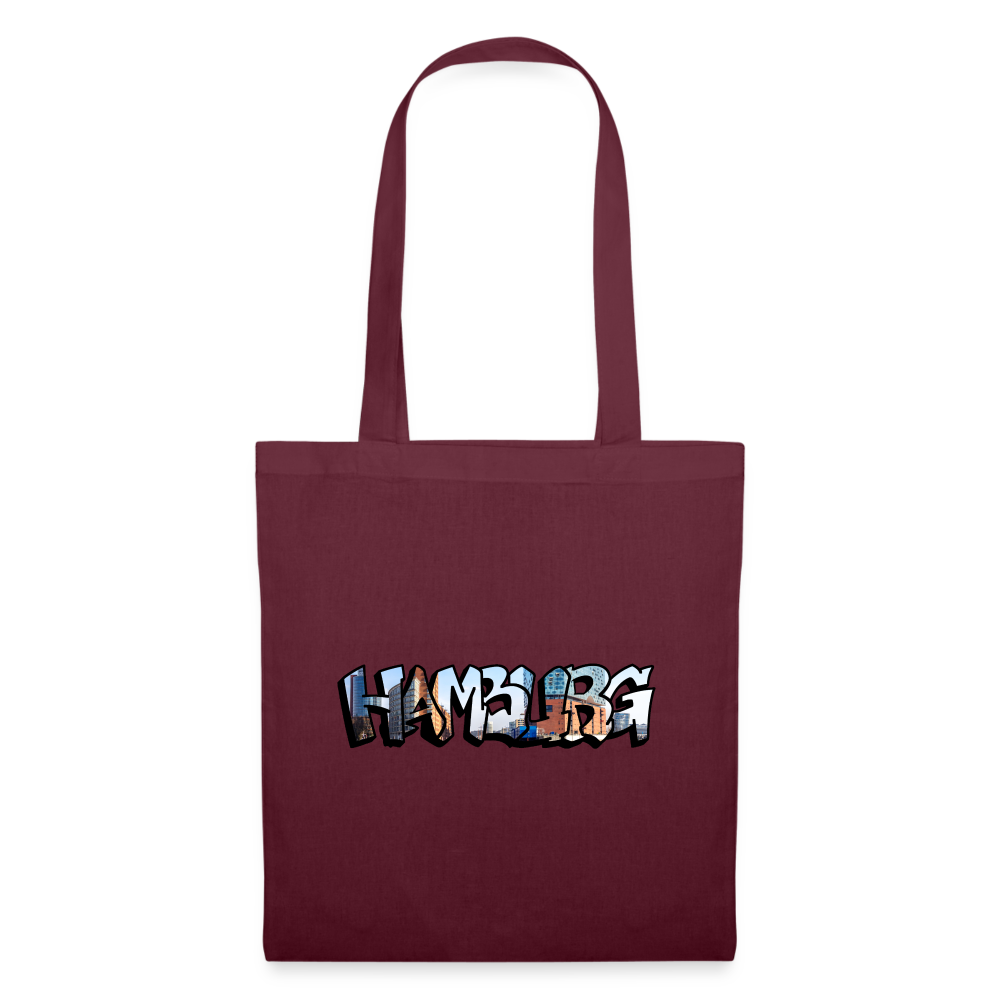 Tote Bag Hamburg "Graffiti" - burgundy