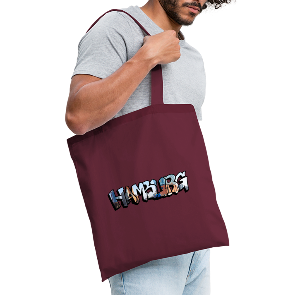 Tote Bag Hamburg "Graffiti" - burgundy