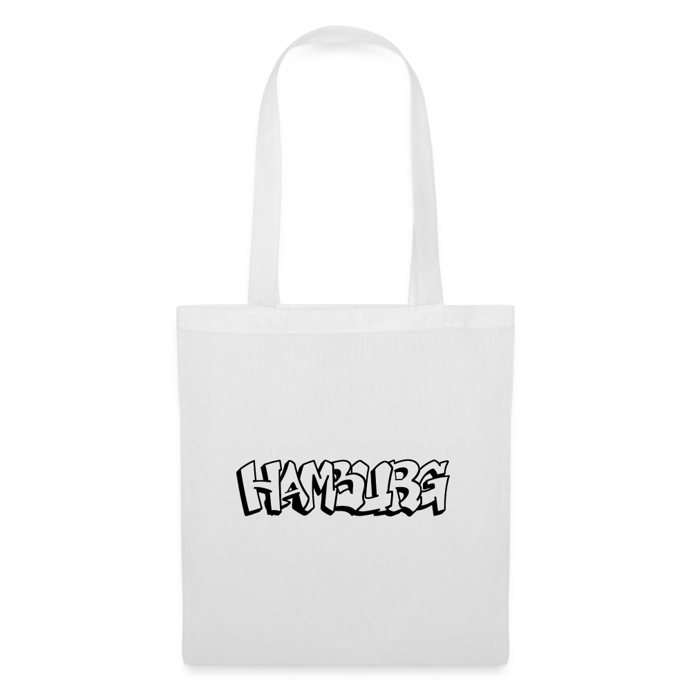 Tote Bag Hamburg "Graffiti Black" - white