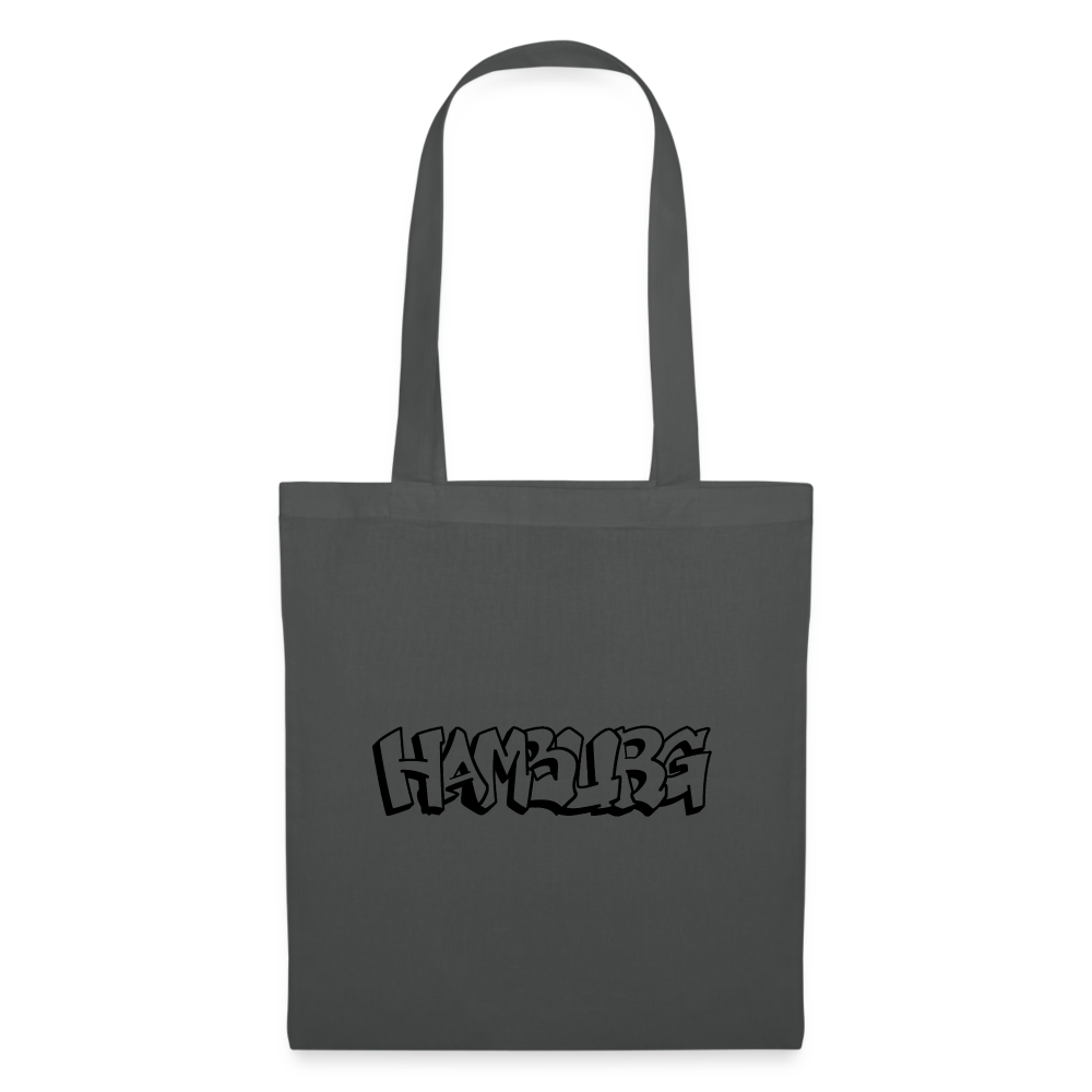 Tote Bag Hamburg "Graffiti Black" - graphite grey