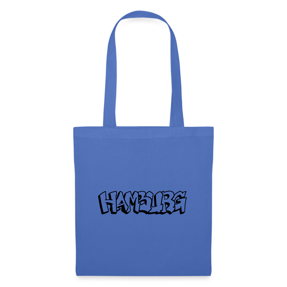 Tote Bag Hamburg "Graffiti Black" - light blue