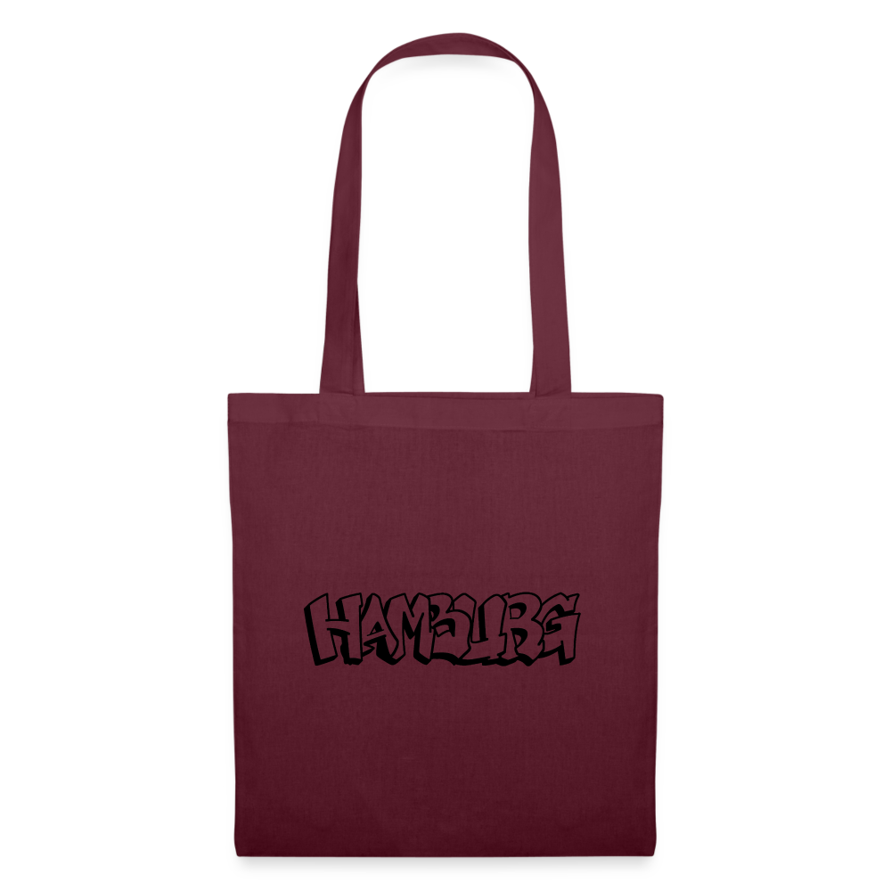 Tote Bag Hamburg "Graffiti Black" - burgundy