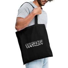 Tote Bag Hamburg "Graffiti White" - black