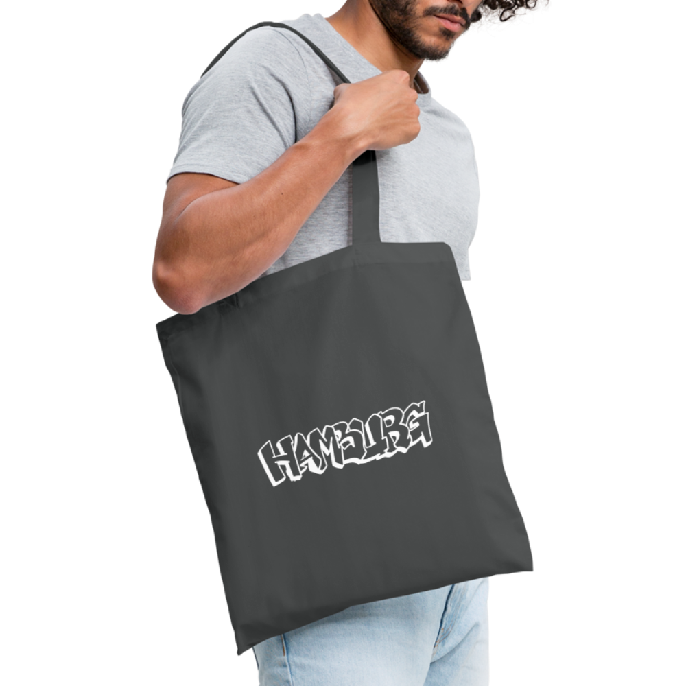 Tote Bag Hamburg "Graffiti White" - graphite grey