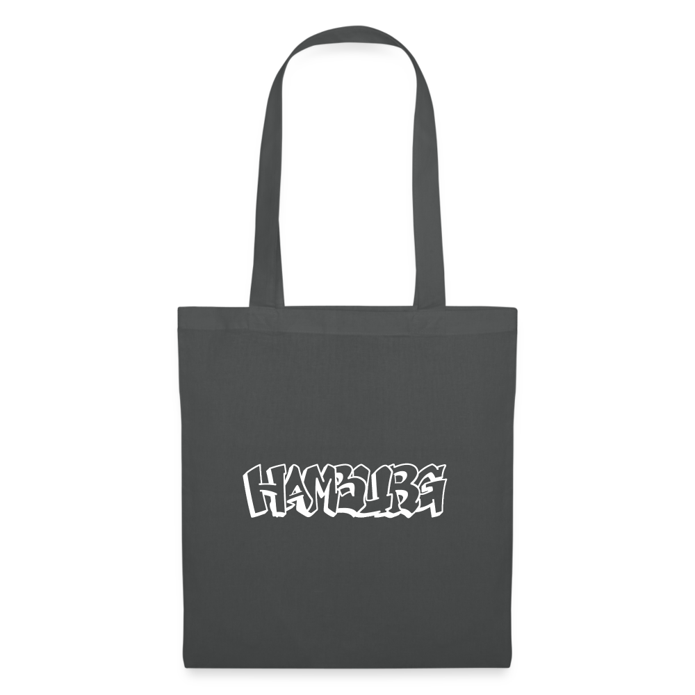 Tote Bag Hamburg "Graffiti White" - graphite grey