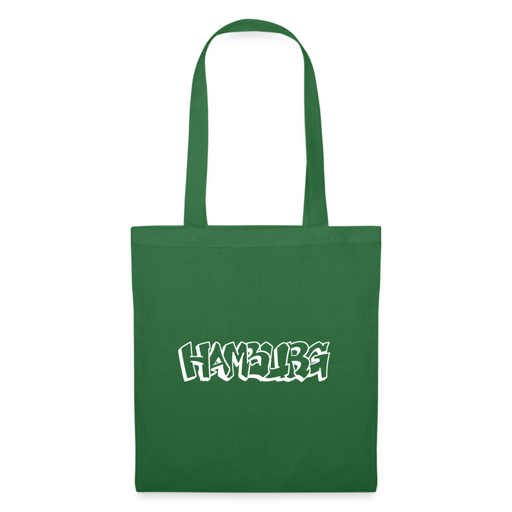 Tote Bag Hamburg "Graffiti White" - evergreen
