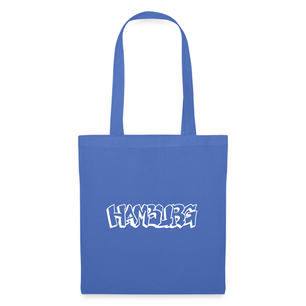 Tote Bag Hamburg "Graffiti White" - light blue