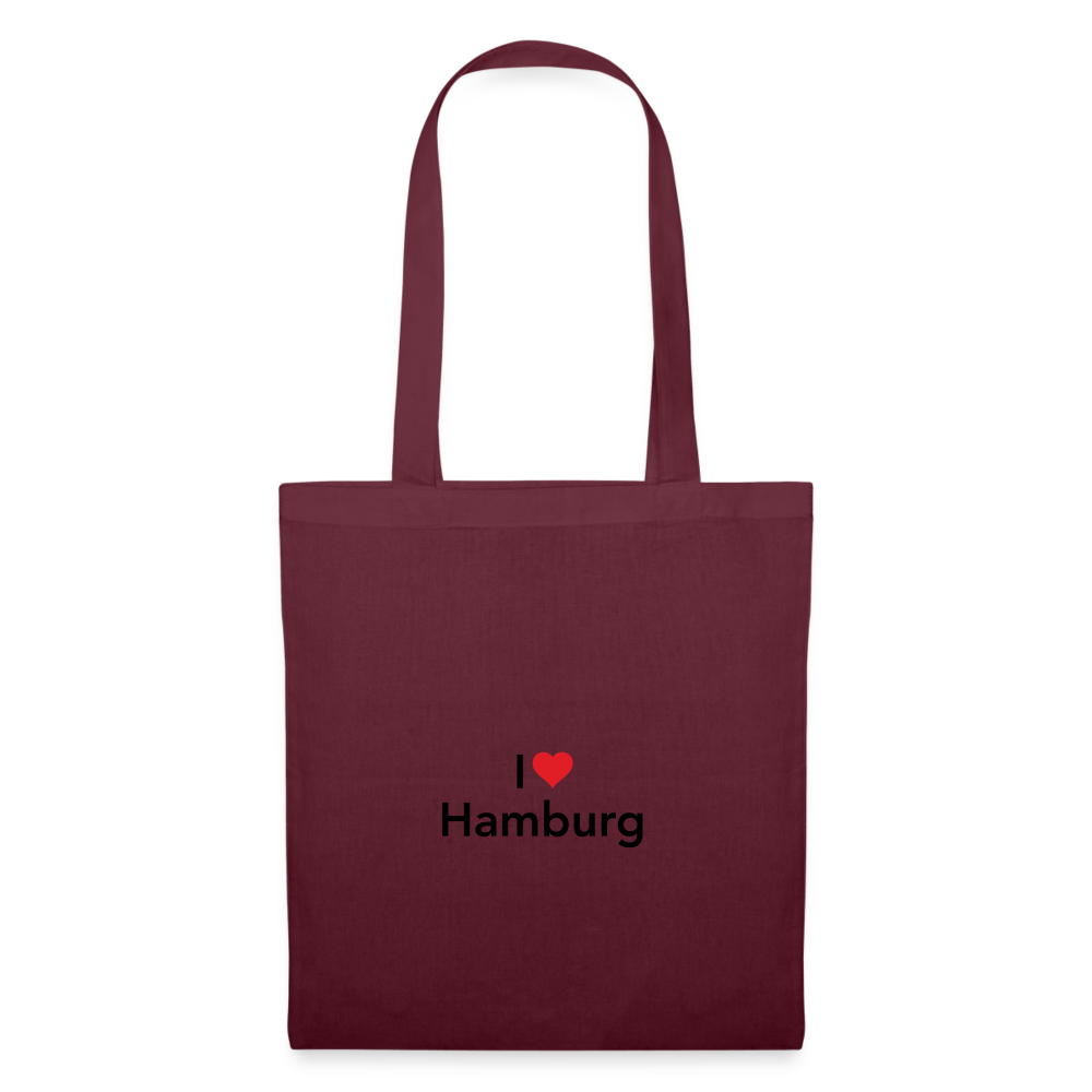 Tote Bag "I Love Hamburg" Bright Edition - burgundy