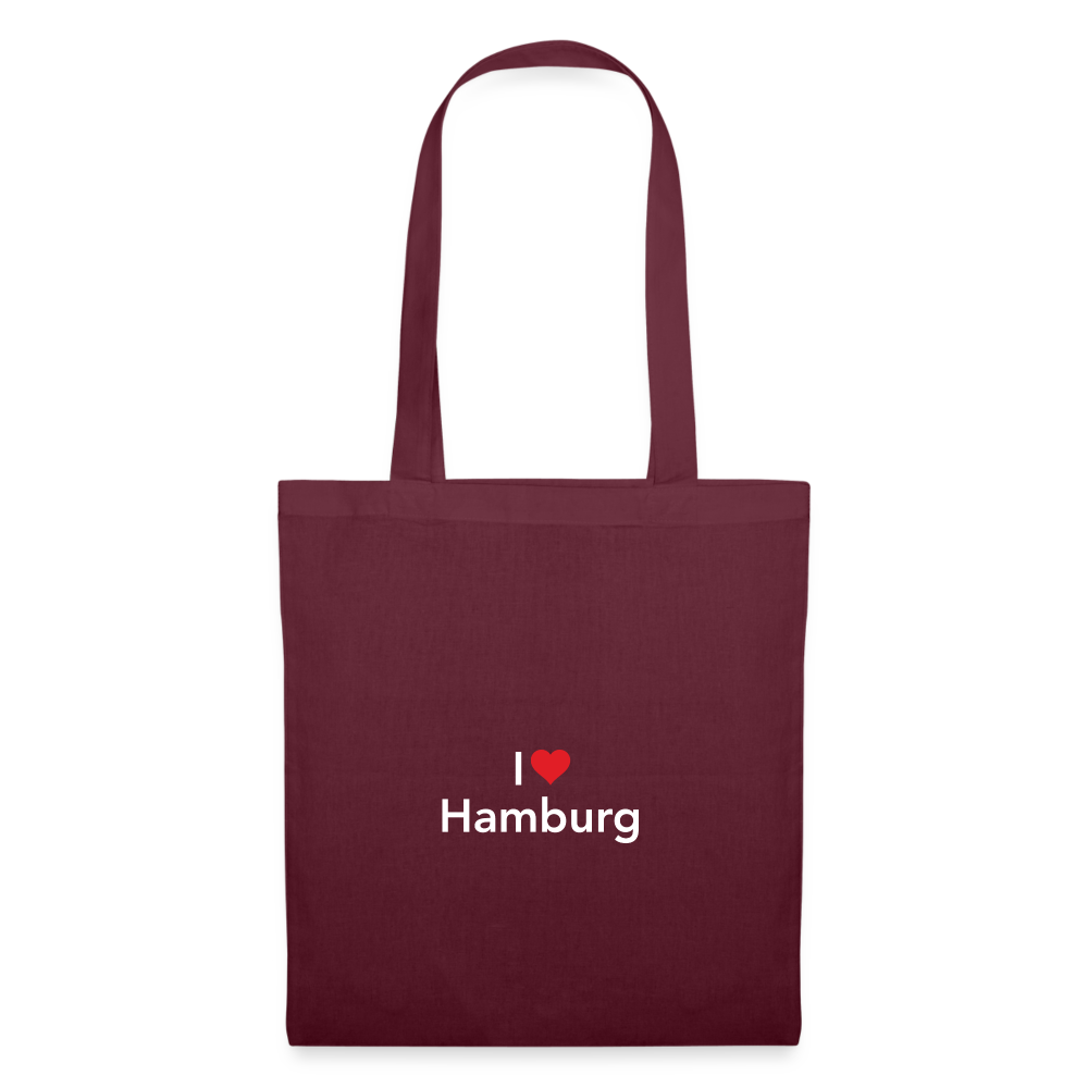 Tote Bag "I Love Hamburg" - burgundy