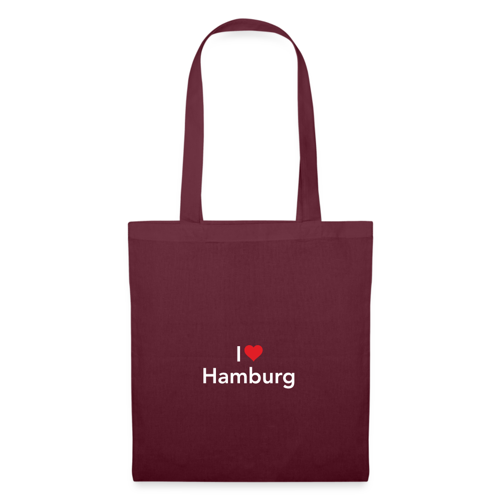 Tote Bag "I Love Hamburg" - burgundy