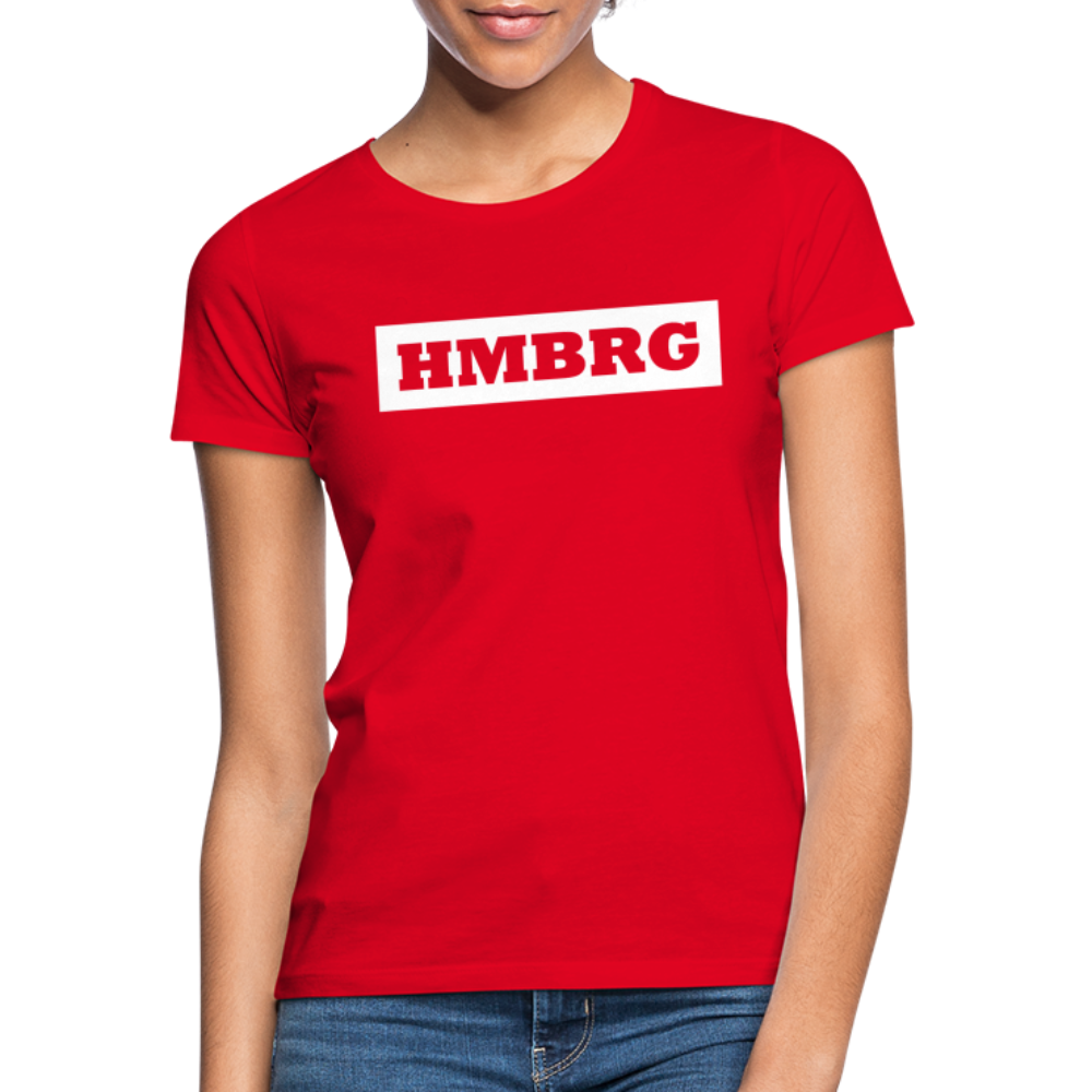 T-Shirt Ladies Hamburg "HMBRG" Bright Edition - red