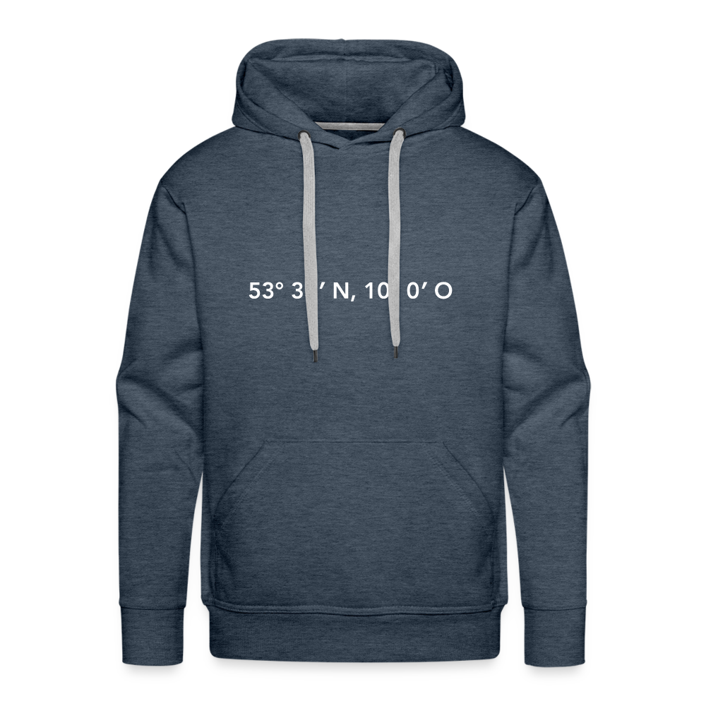 Hoodie Hamburg "GPS" Bright Edition - heather denim