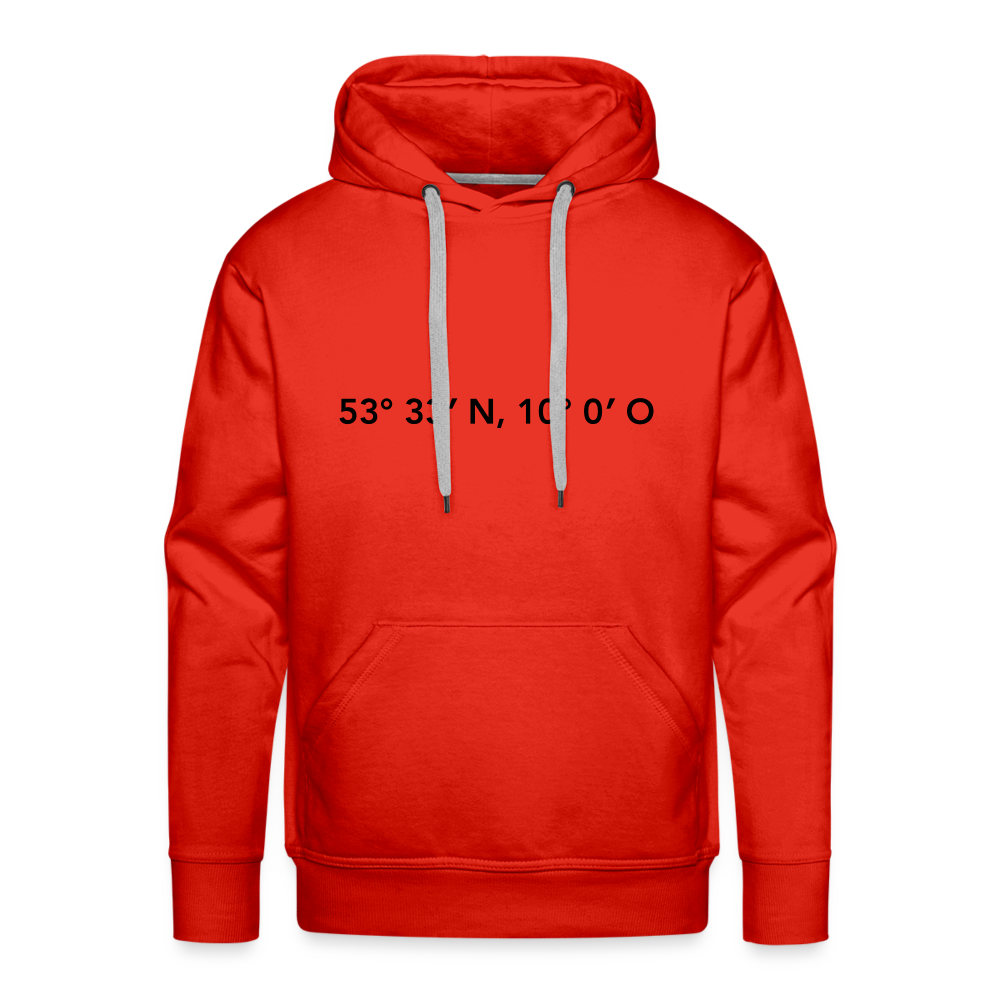 Hoodie Hamburg "GPS" Dark Edition - red