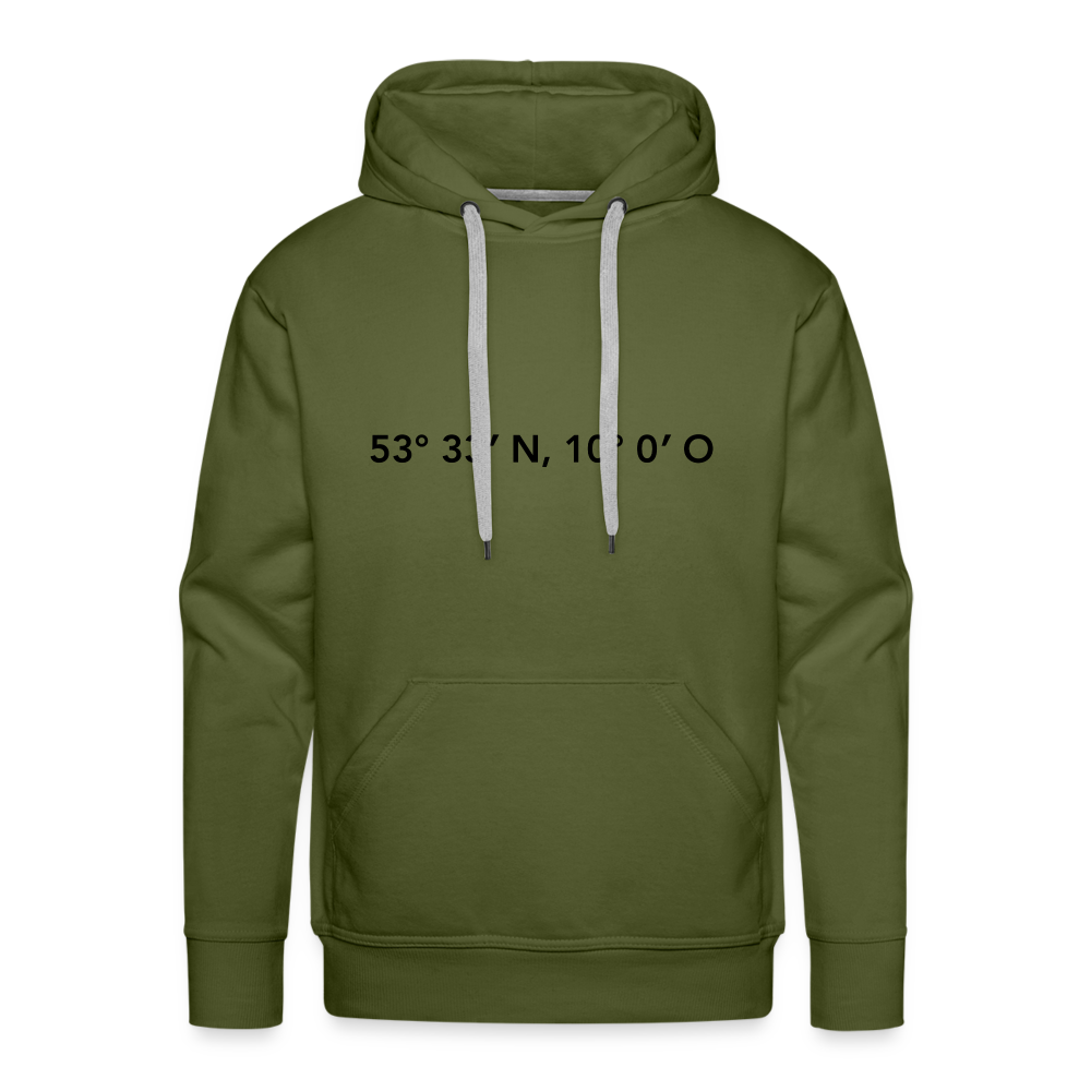 Hoodie Hamburg "GPS" Dark Edition - olive green