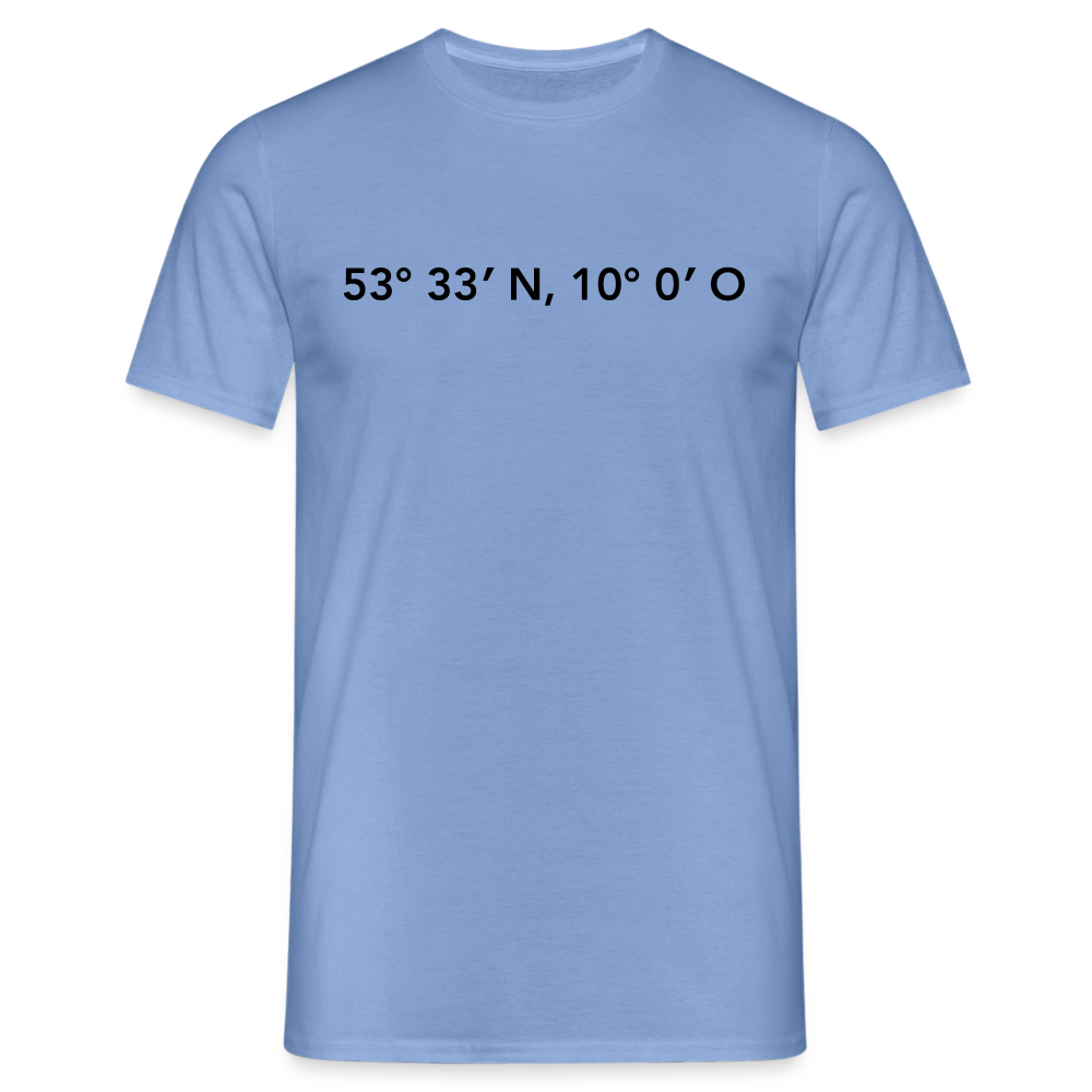 T-Shirt Hamburg "GPS" - carolina blue