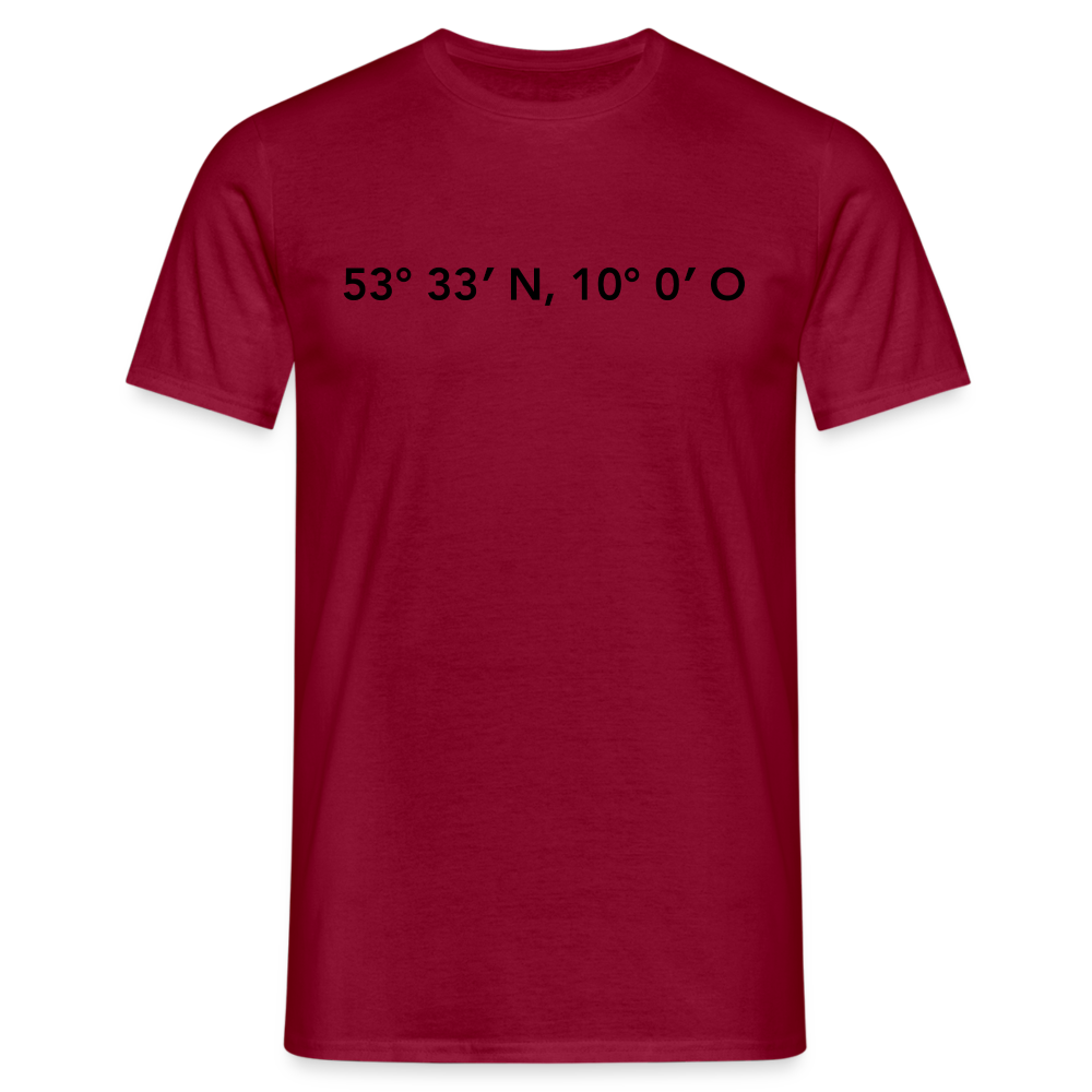 T-Shirt Hamburg "GPS" - brick red