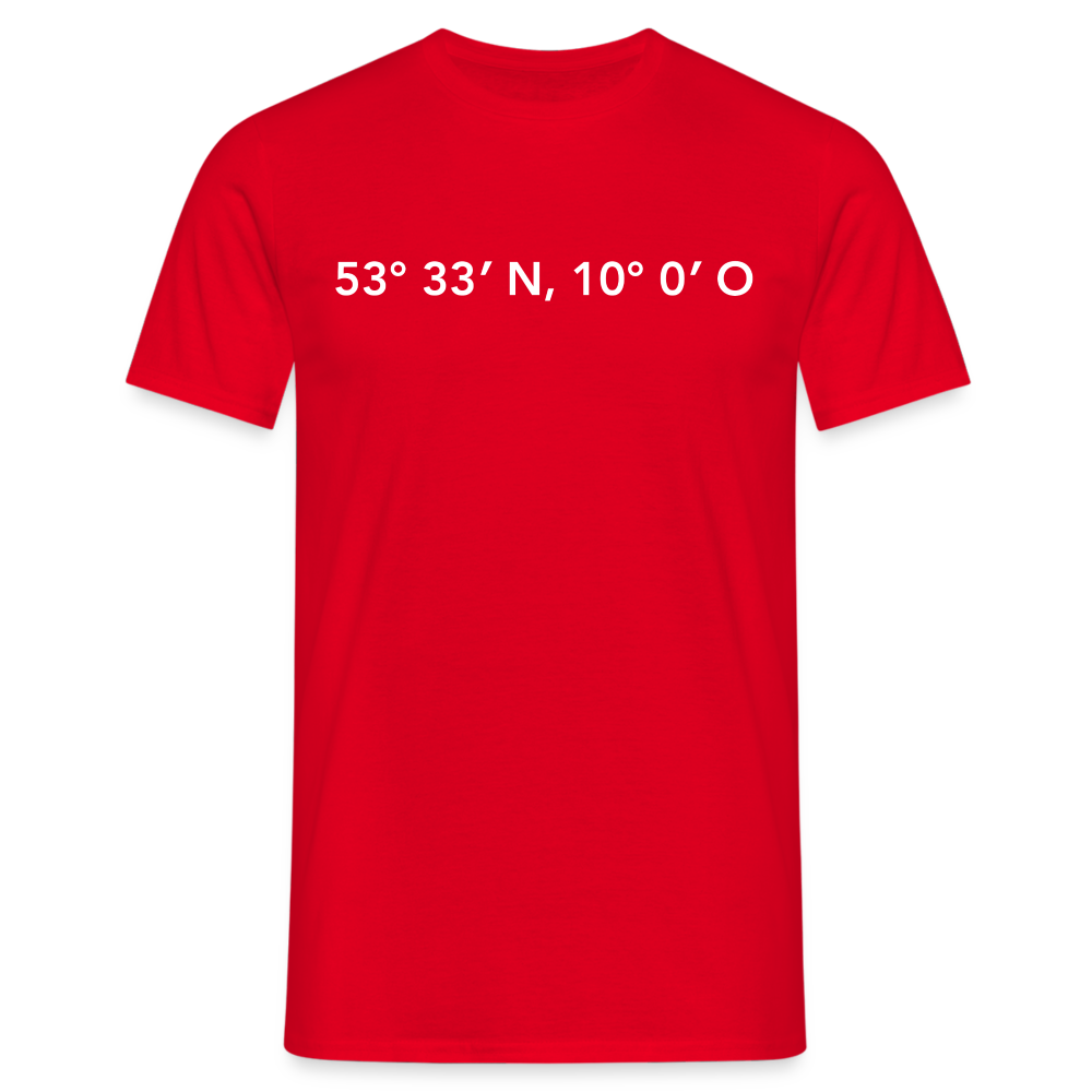 T-Shirt Hamburg "GPS" Bright Edition - red