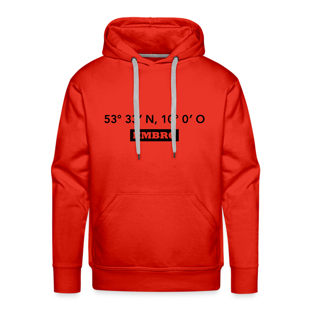 Hoodie Hamburg "HMBRG GPS" Dark Edition - red