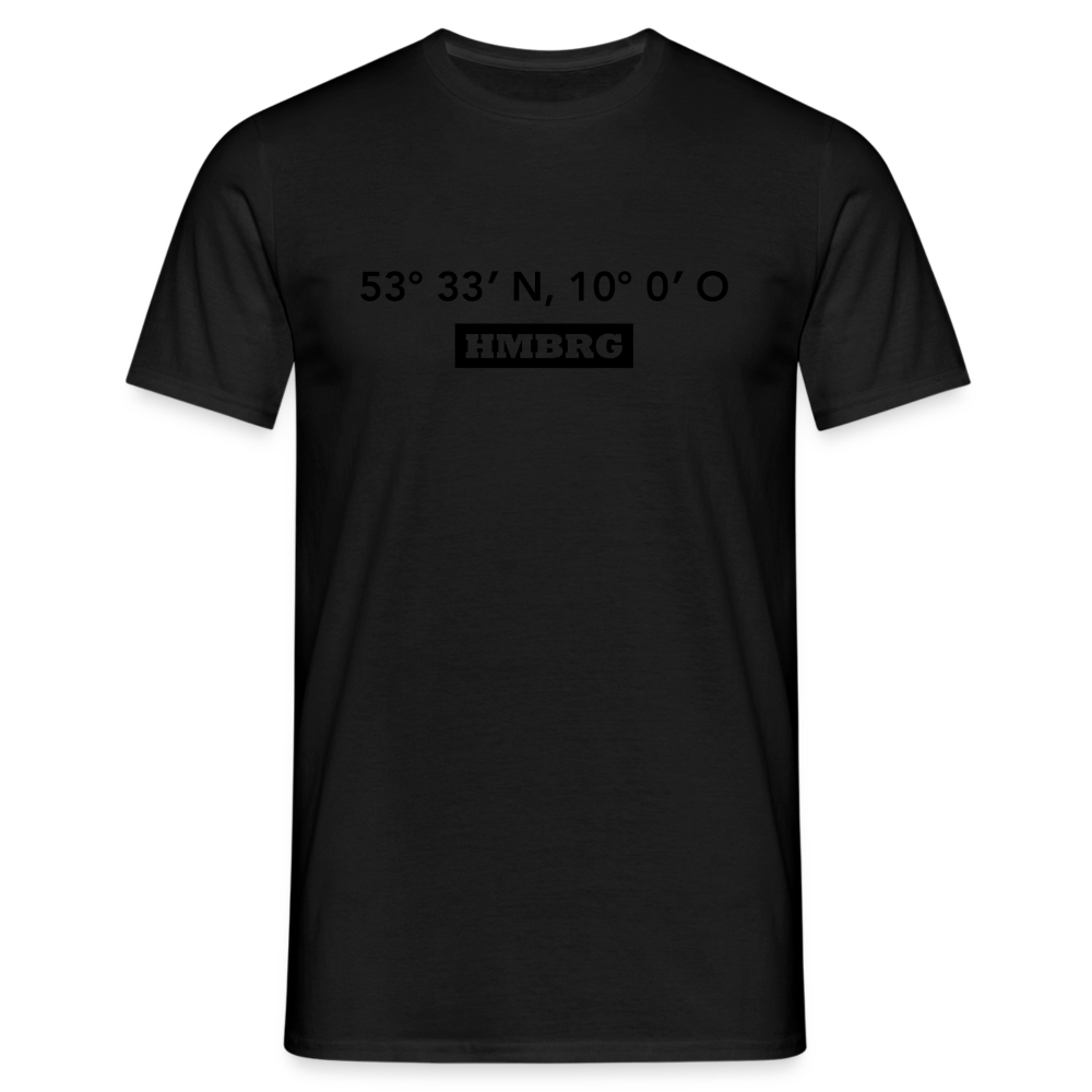 T-Shirt Hamburg "HMBRG GPS" - black