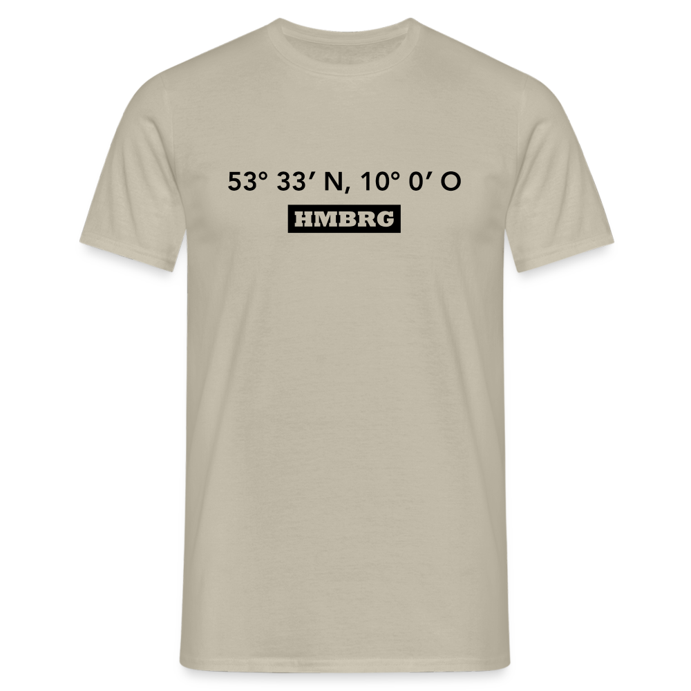 T-Shirt Hamburg "HMBRG GPS" - sand beige