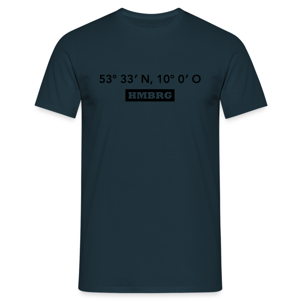 T-Shirt Hamburg "HMBRG GPS" - navy