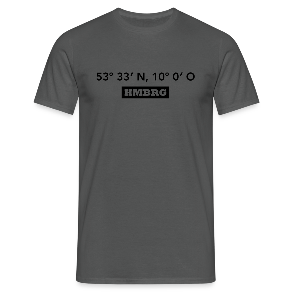T-Shirt Hamburg "HMBRG GPS" - charcoal grey