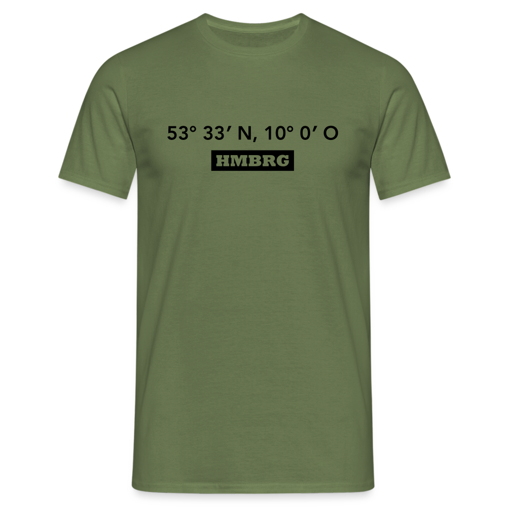T-Shirt Hamburg "HMBRG GPS" - military green