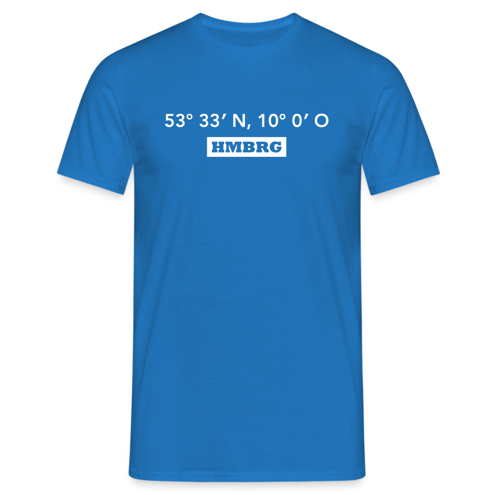 T-Shirt Hamburg "HMBRG GPS" Bright Edition - royal blue