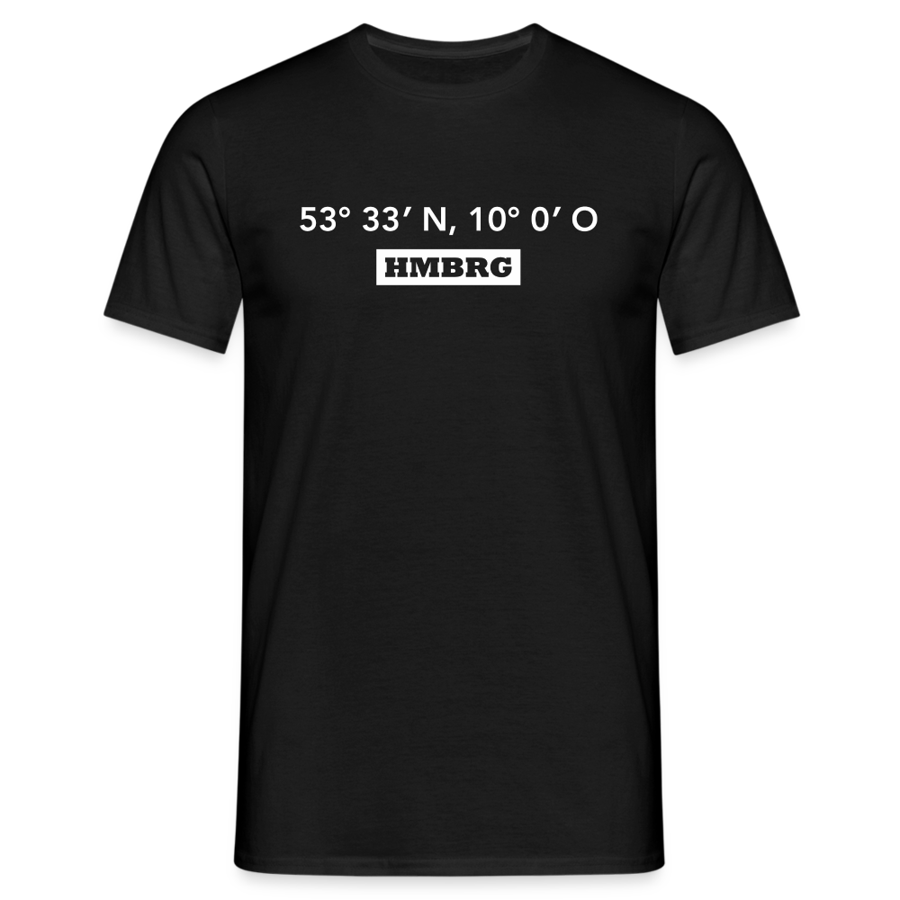 T-Shirt Hamburg "HMBRG GPS" Bright Edition - black