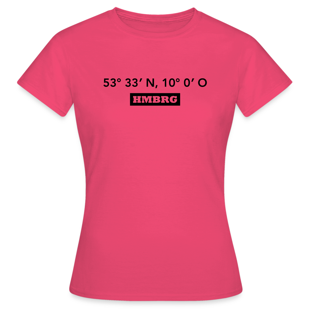 T-Shirt Ladies Hamburg "HMBRG GPS" - azalea