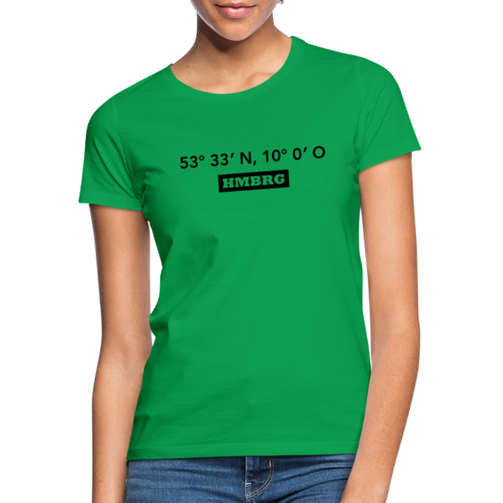 T-Shirt Ladies Hamburg "HMBRG GPS" - kelly green