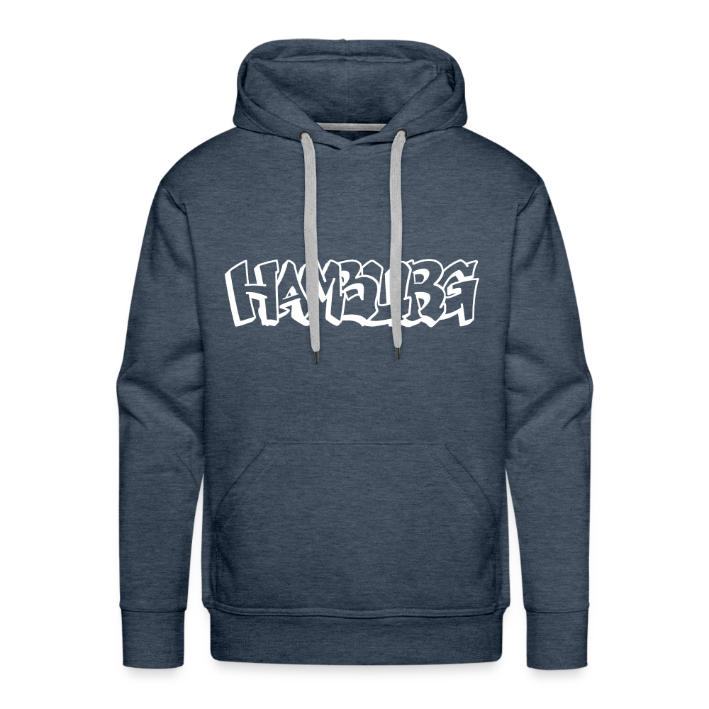 Hoodie Hamburg "Graffiti" Bright Edition - heather denim
